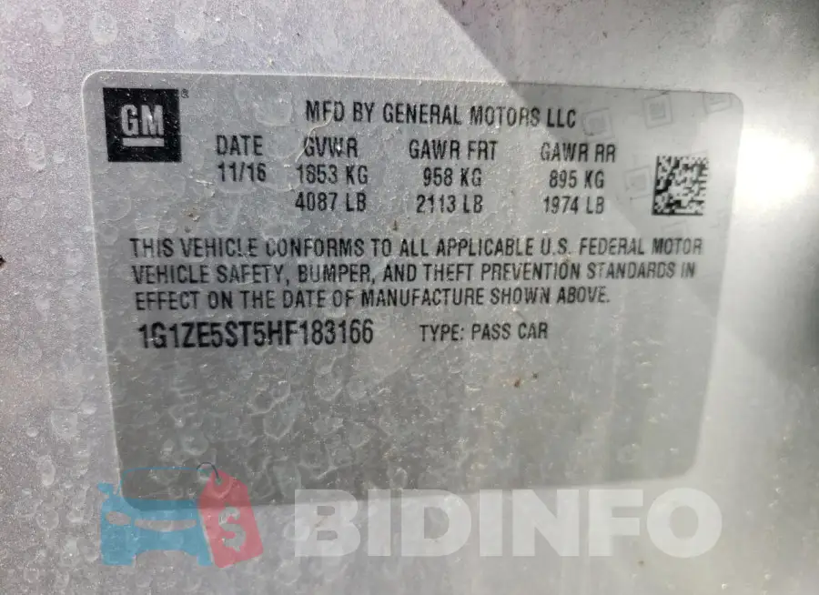 1G1ZE5ST5HF183166 Photo# 12