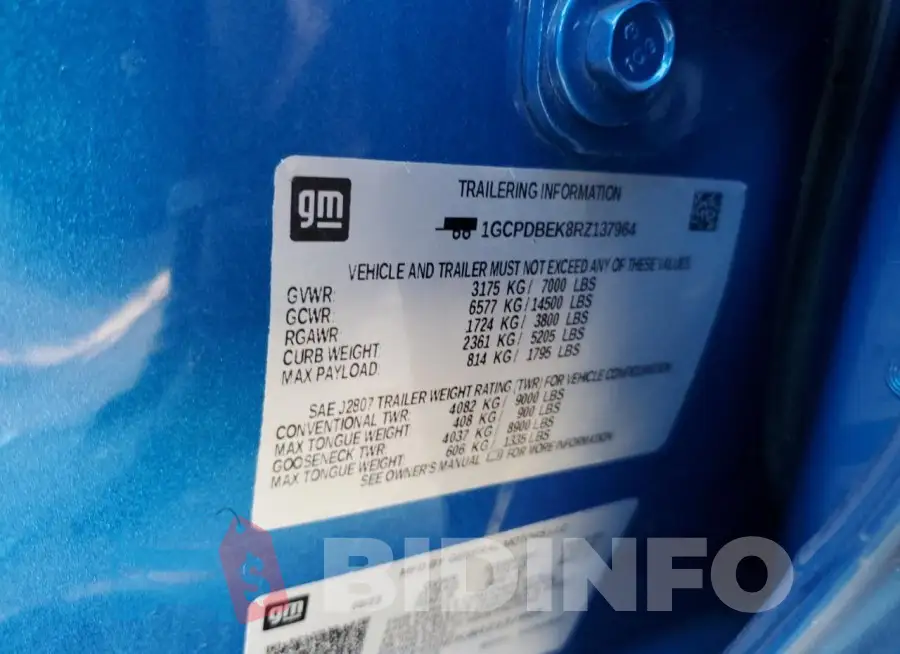 1GCPDBEK8RZ137964 Photo# 12