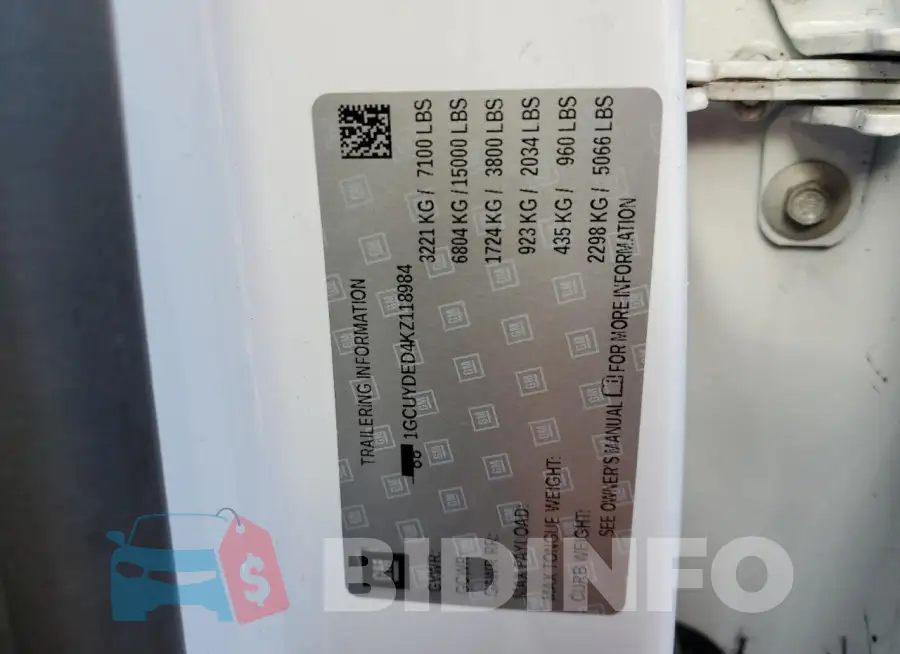 1GCUYDED4KZ118984 Photo# 12