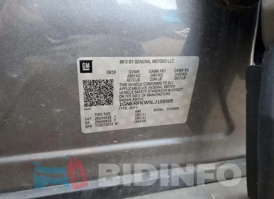 1GNERFKW5LJ155505 Photo# 13
