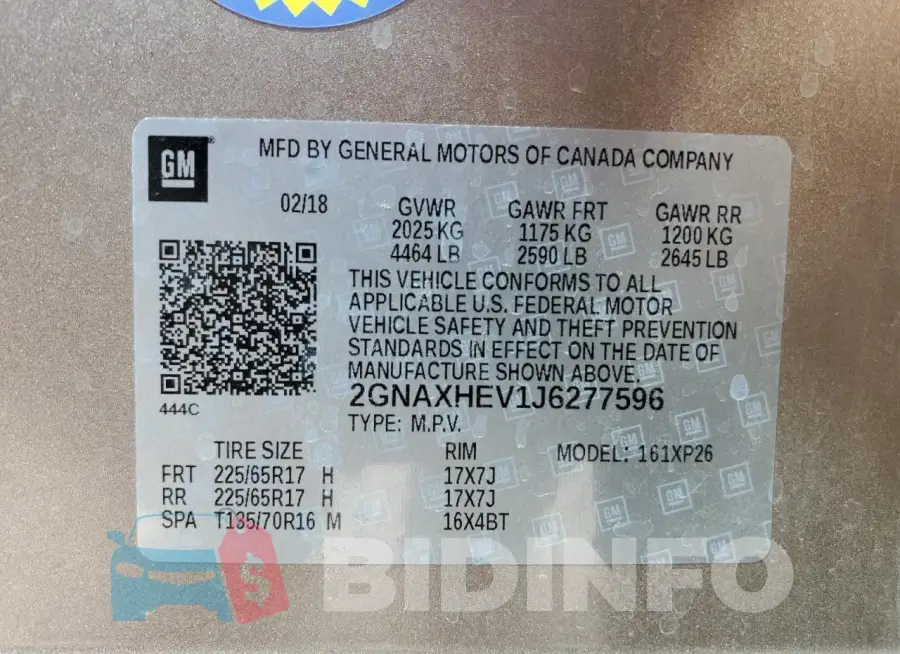 2GNAXHEV1J6277596 Photo# 13