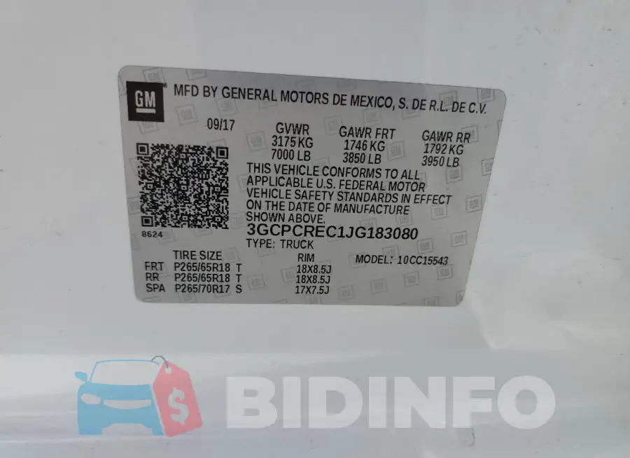 3GCPCREC1JG183080 Photo# 12