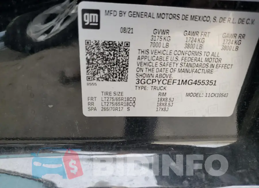 3GCPYCEF1MG455351 Photo# 12