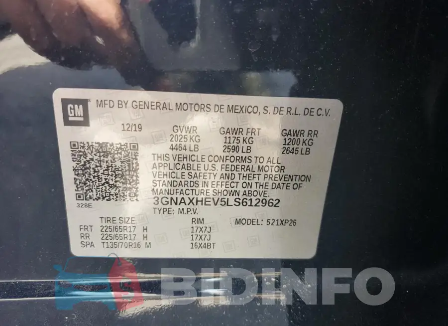 3GNAXHEV5LS612962 Photo# 13