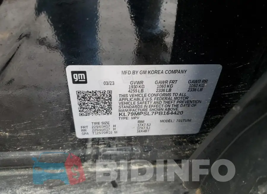 KL79MPSL7PB164420 Photo# 13