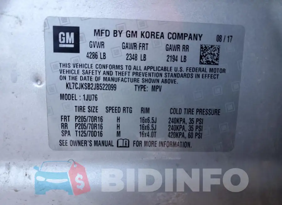 KL7CJKSB2JB522099 Photo# 14