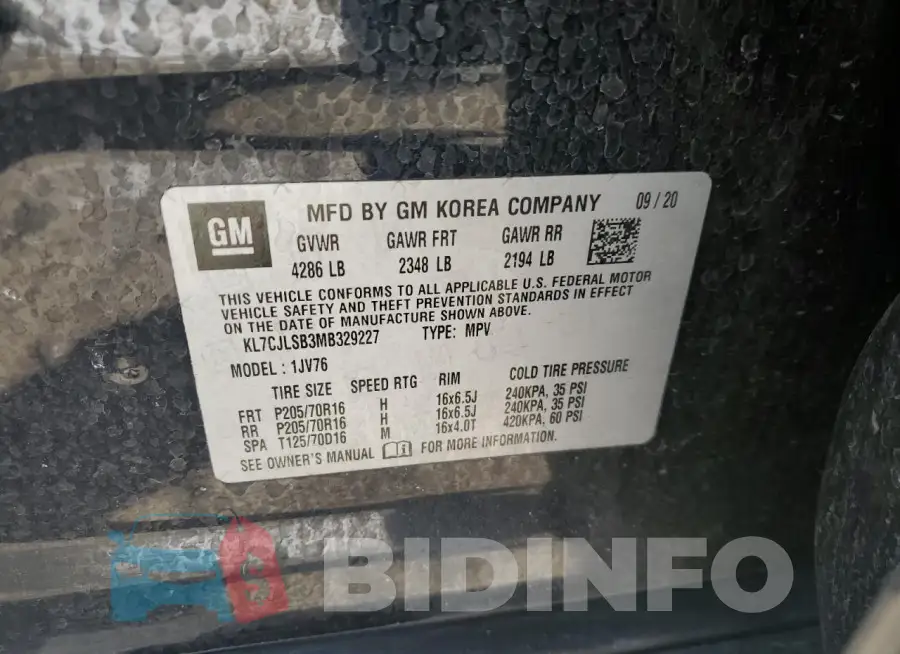 KL7CJLSB3MB329227 Photo# 13