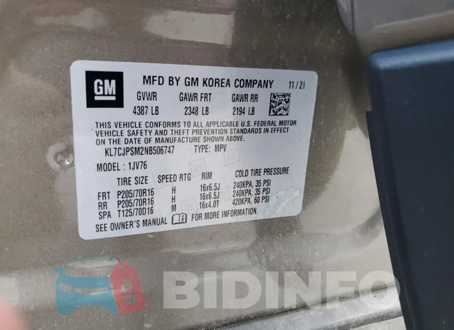 KL7CJPSM2NB506747 Photo# 12