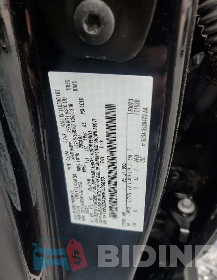1FT8W2BA2RED55853 Photo# 12