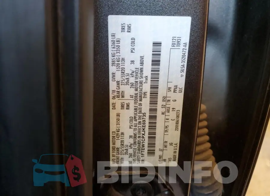 1FTEW1CPXJKE69735 Photo# 12
