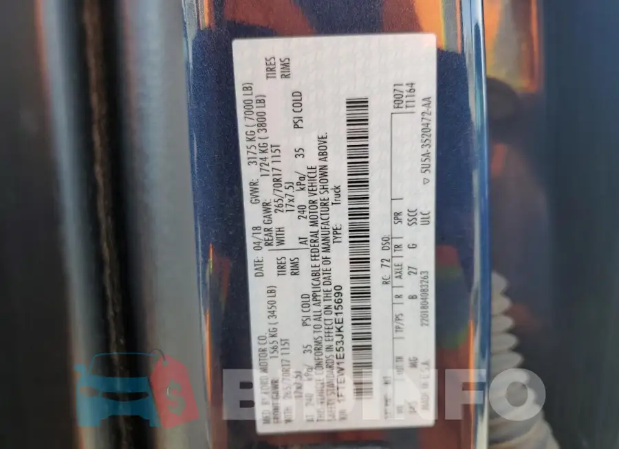 1FTEW1E53JKE15690 Photo# 12