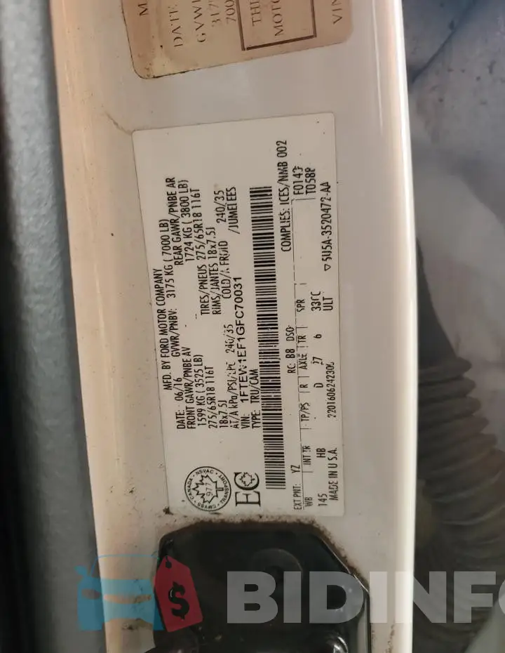1FTEW1EF1GFC70031 Photo# 12