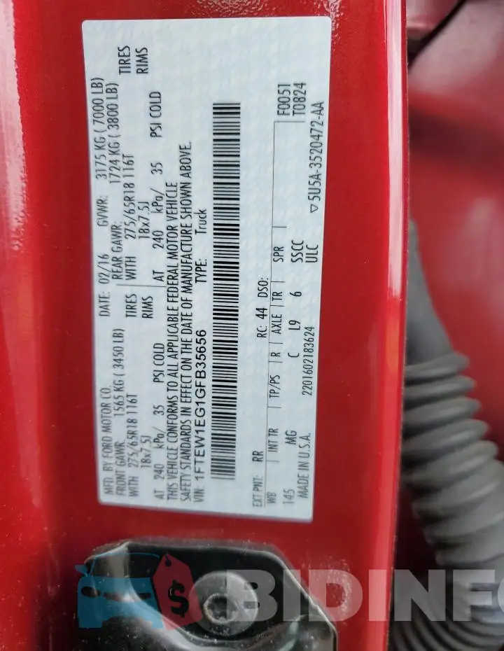 1FTEW1EG1GFB35656 Photo# 12