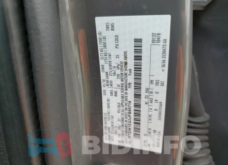1FTEW1EG3JFB95719 Photo# 12