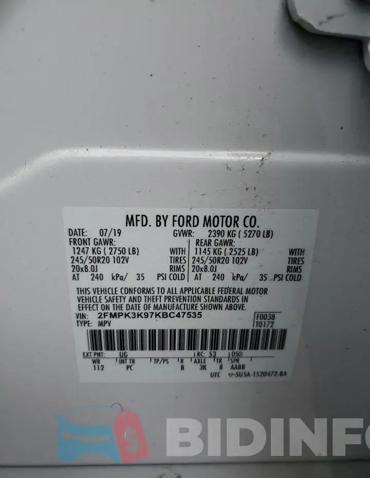 2FMPK3K97KBC47535 Photo# 13