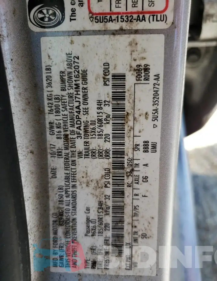3FADP4AJ7HM162072 Photo# 12