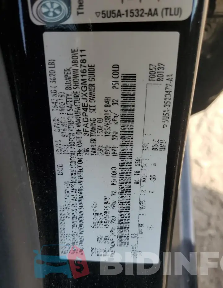 3FADP4EJXGM167811 Photo# 12