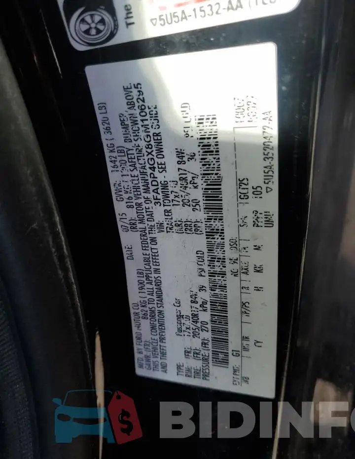 3FADP4GX8GM106295 Photo# 12