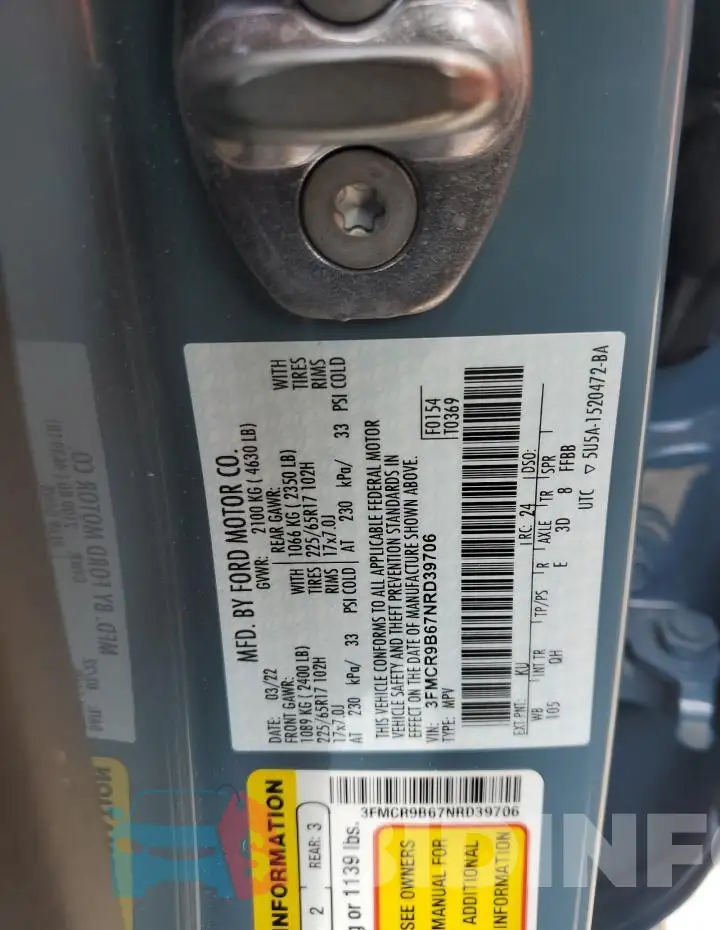 3FMCR9B67NRD39706 Photo# 13
