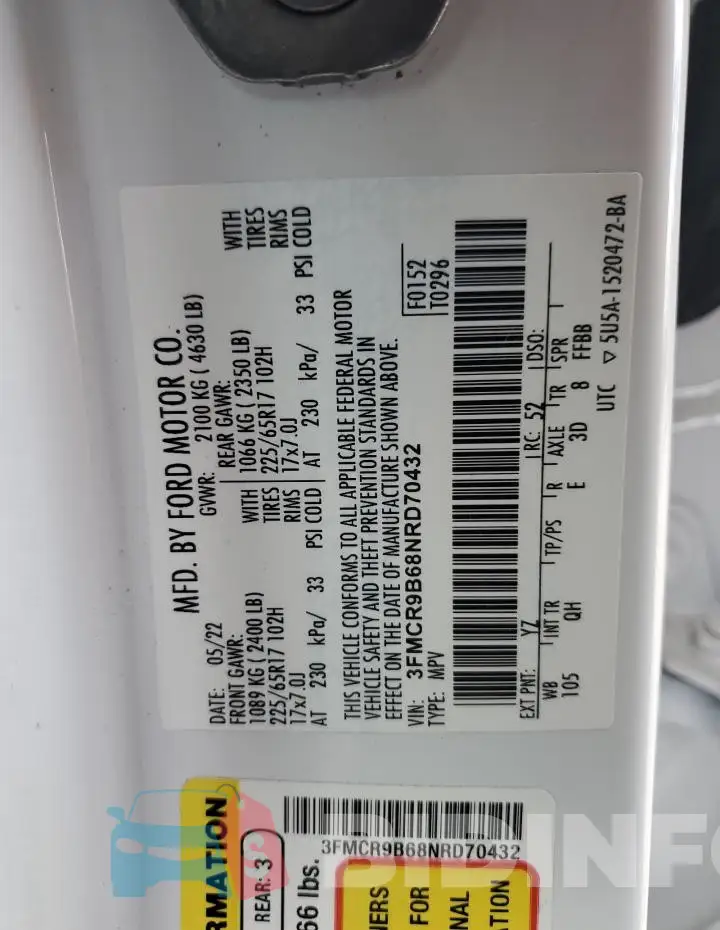 3FMCR9B68NRD70432 Photo# 13