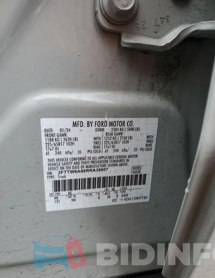 3FTTW8A98RRA38807 Photo# 12
