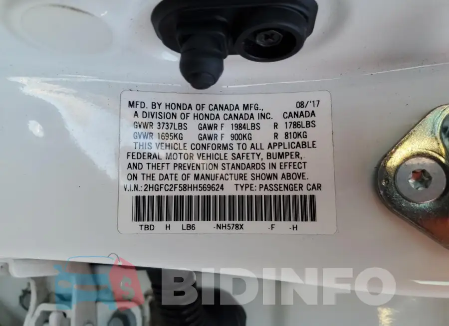 2HGFC2F58HH569624 Photo# 12