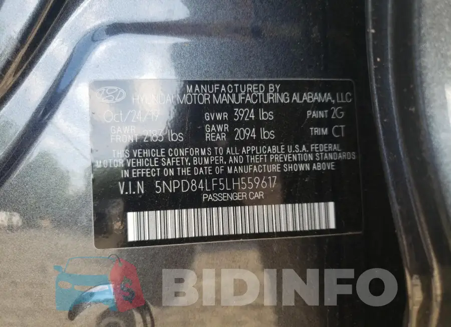5NPD84LF5LH559617 Photo# 12