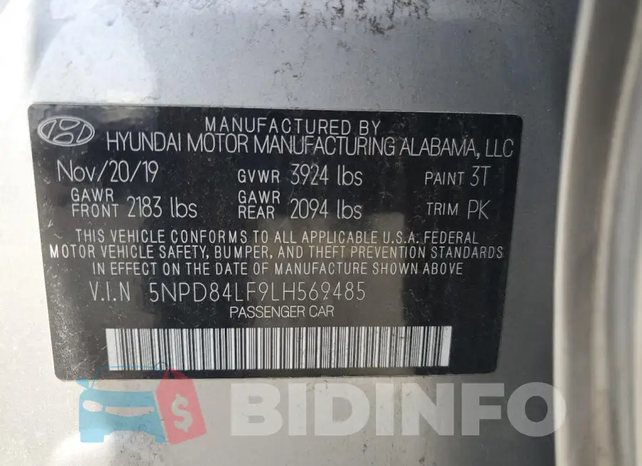 5NPD84LF9LH569485 Photo# 13
