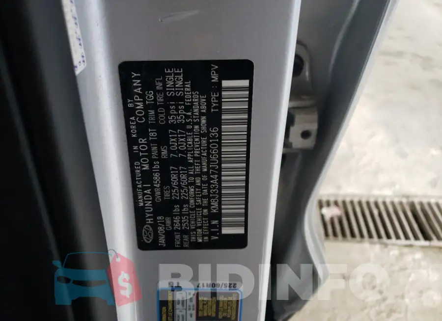 KM8J33A47JU660136 Photo# 14