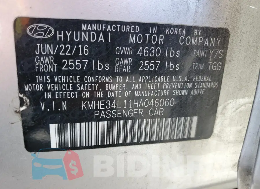 KMHE34L11HA046060 Photo# 12