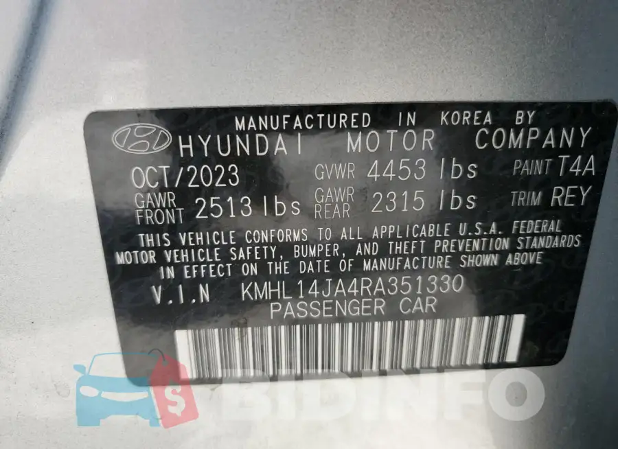 KMHL14JA4RA351330 Photo# 12