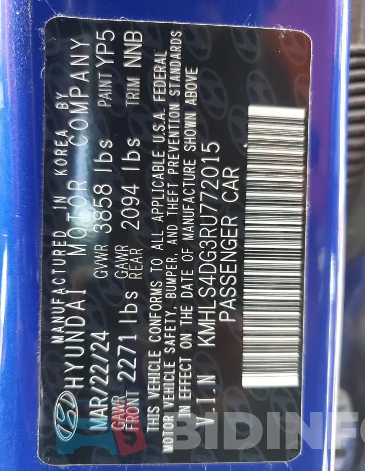 KMHLS4DG3RU772015 Photo# 12