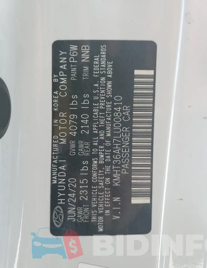 KMHT36AH7LU008410 Photo# 13