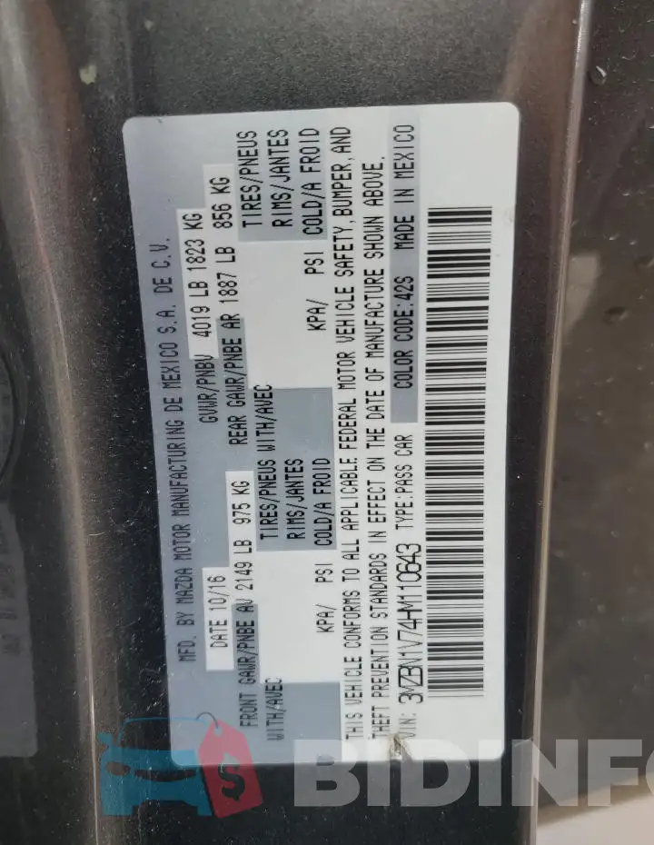 3MZBN1V74HM110643 Photo# 12