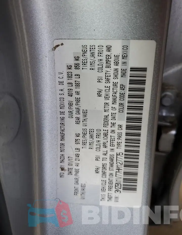 3MZBN1V77HM127775 Photo# 12