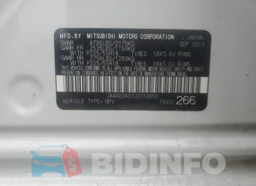 JA4AD2A37JZ012652 Photo# 13