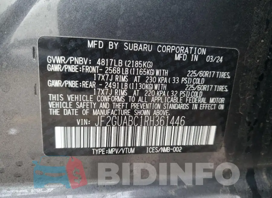 JF2GUABC1RH361446 Photo# 14