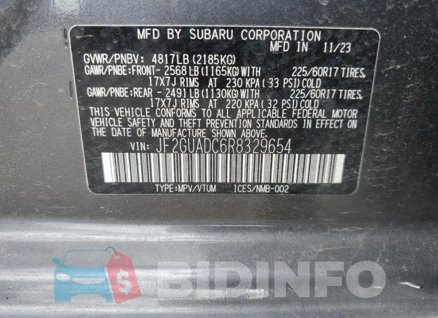JF2GUADC6R8329654 Photo# 12