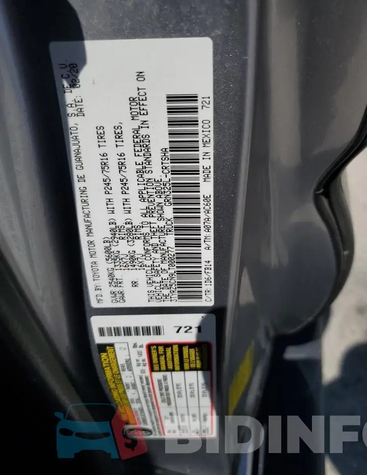3TYRZ5CN9LT000277 Photo# 12