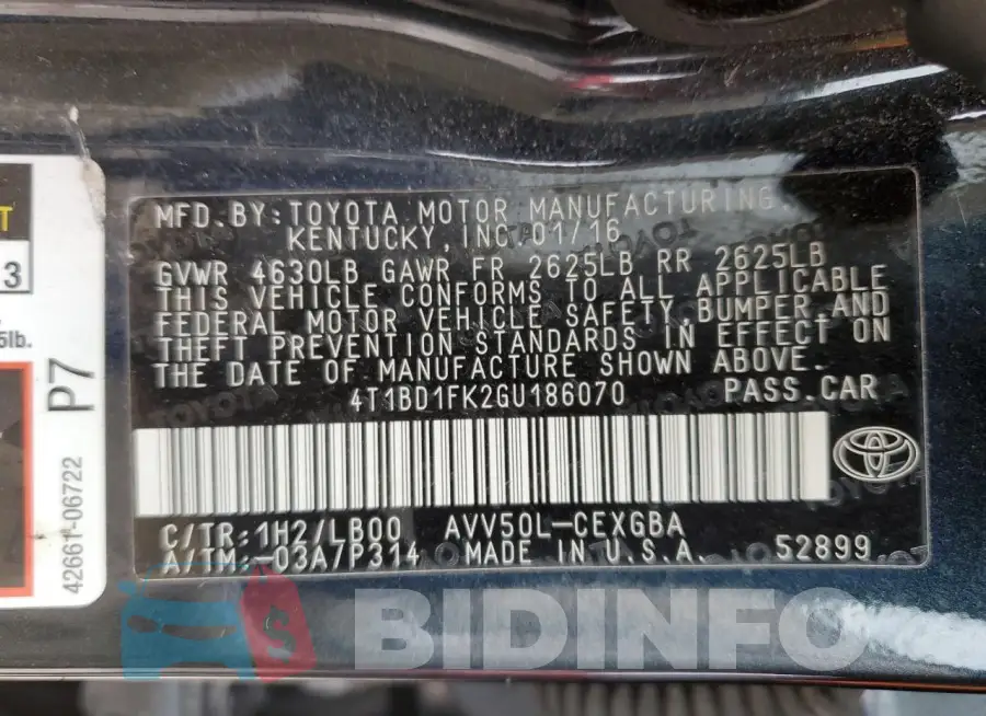 4T1BD1FK2GU186070 Photo# 12