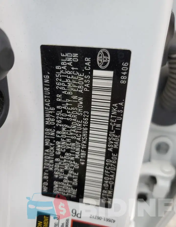 4T1BF1FK5HU616623 Photo# 12