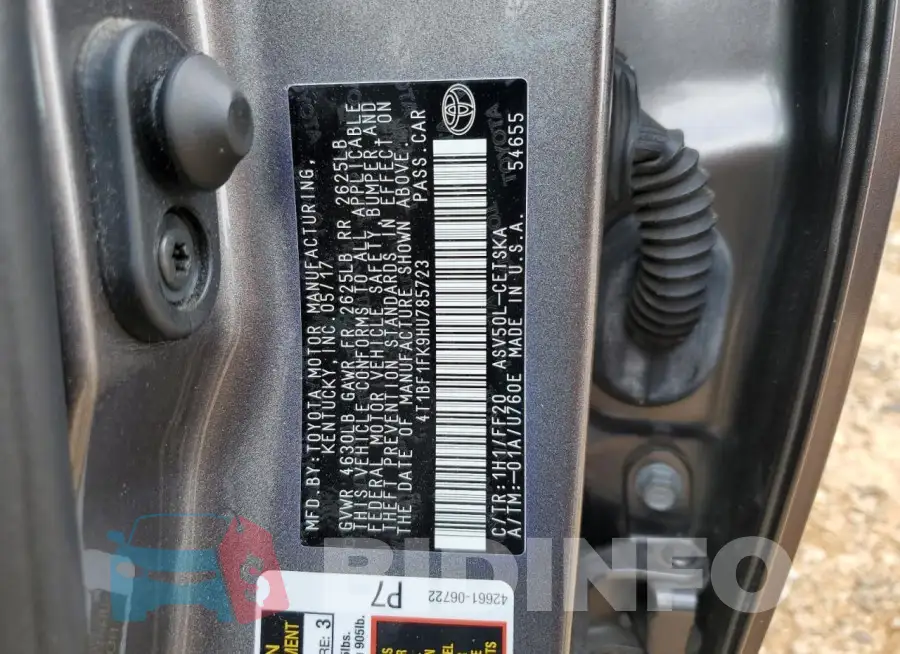 4T1BF1FK9HU785723 Photo# 12