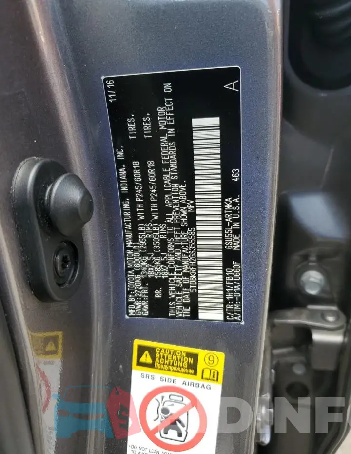 5TDBKRFH2GS355585 Photo# 12