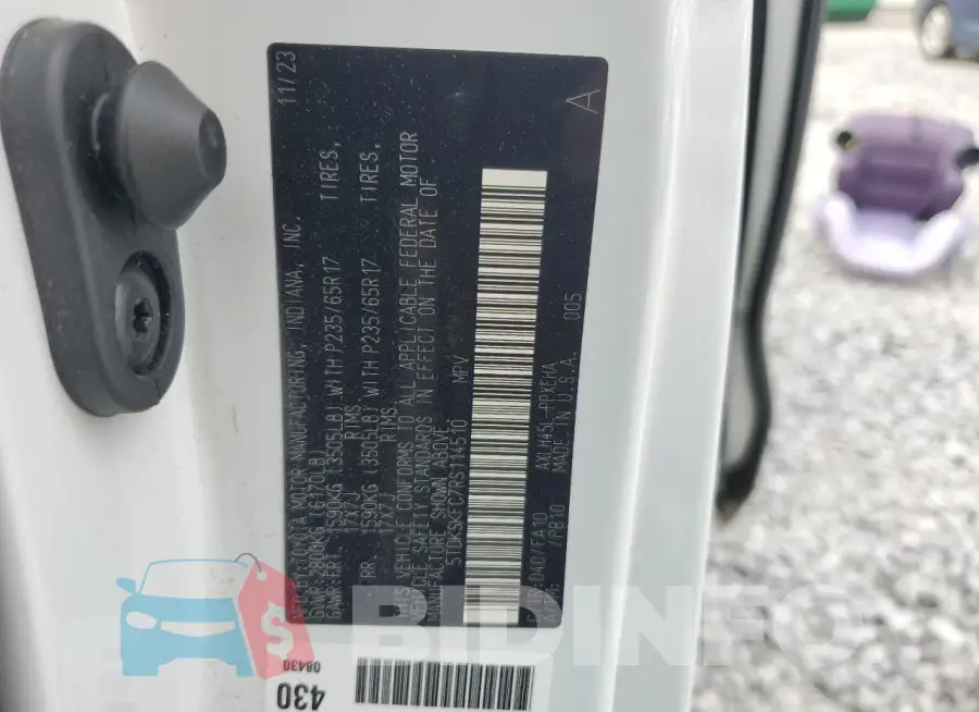 5TDKSKFC7RS114510 Photo# 13