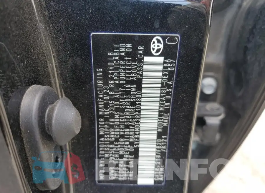 5YFB4MDE2RP101800 Photo# 13