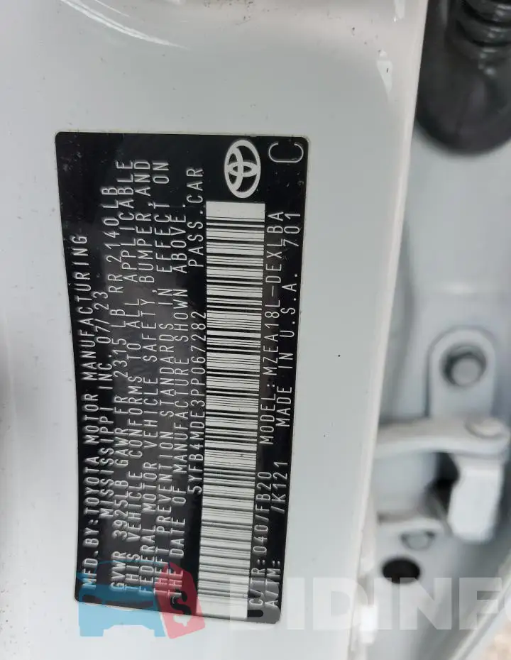 5YFB4MDE3PP067282 Photo# 12