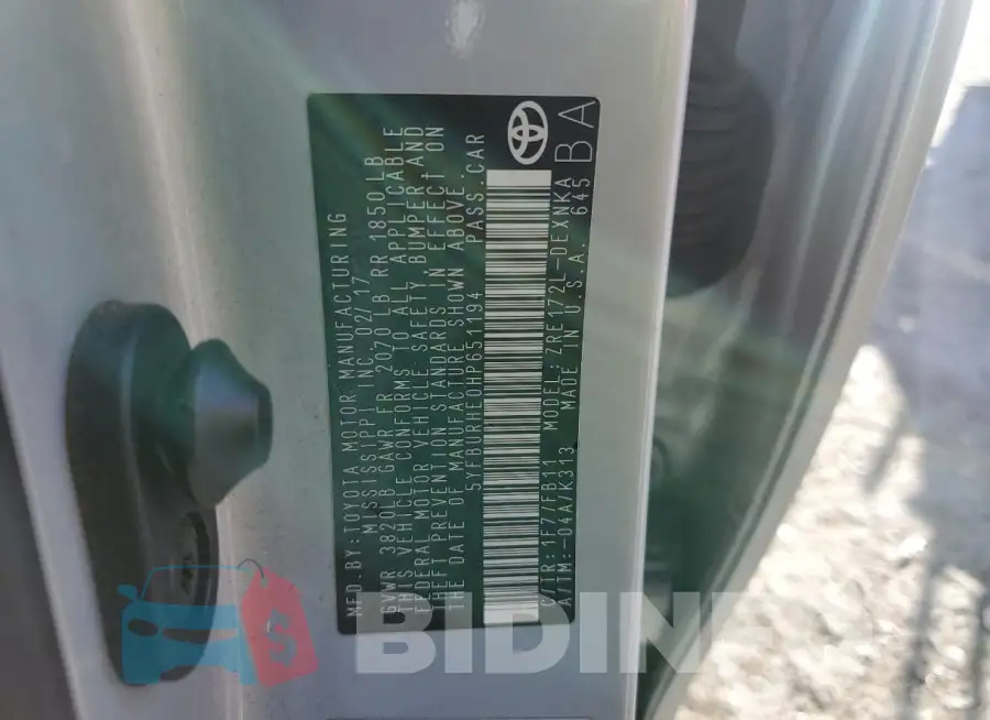 5YFBURHE0HP651194 Photo# 12