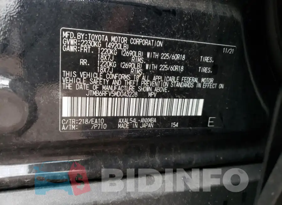 JTMB6RFV5MD043228 Photo# 12