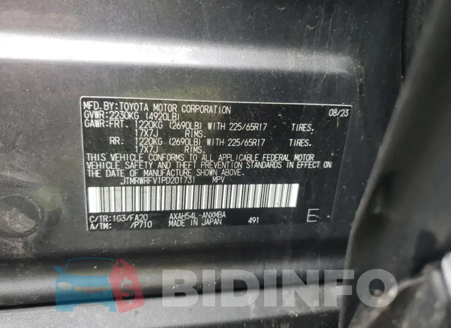 JTMRWRFV1PD201731 Photo# 13