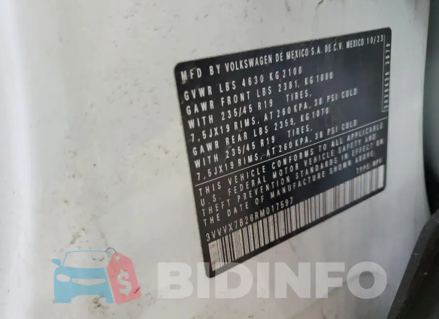 3VVVX7B26RM017597 Photo# 12